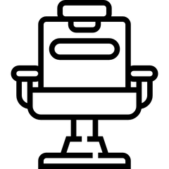 Line icon of a professional salon chair for beauty salon equipment