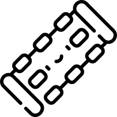 Line art icon of a facial massage roller for beauty spa procedures