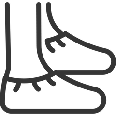 Outline of two disposable shoe covers, protective overshoes for beauty salons