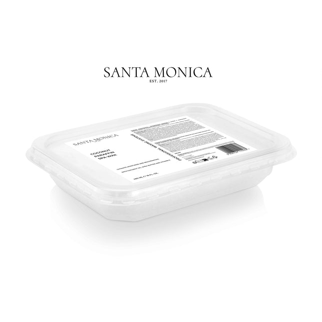 SANTA MONICA kokosų parafinas 450ml – profesionali parafino terapija manikiūrui ir pedikiūrui salonams