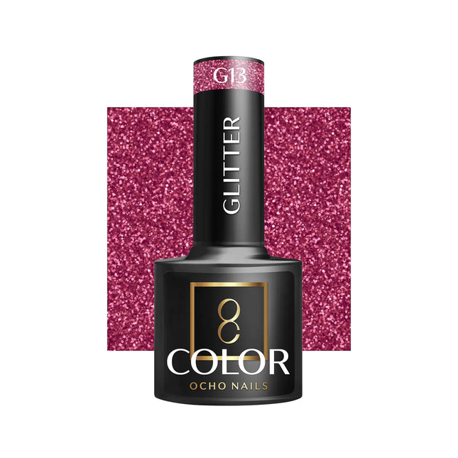 OCHO NAILS hibridinis nagų lakas GLITTER G13, 5 g