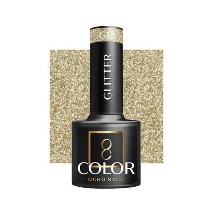 OCHO NAILS Hibridinis Nagų Lakas Glitter G12, 5 g