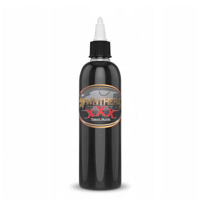 PANTHERA Black Tribal XXX tatuiruočių dažai 150 ml – intensyviausia juoda spalva profesionaliems meistrams