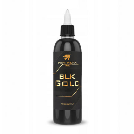 PANTHERA BLACK GOLD tatuiruočių dažai 150 ml – profesionalūs juodi dažai REACH 2022, be izopropanolio, jautriai odai