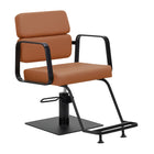 GABBIANO Porto kirpyklos kėdė juoda oranžinė spalva – profesionali hidraulinė barber kėdė salonui