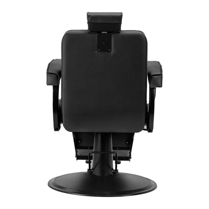 Juoda Hair System BM88066B barberio kėdė – stilingas ir patvaras kirpyklos baldas