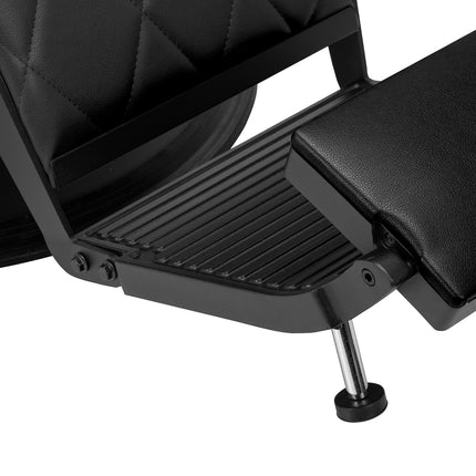 Hair System BM88066B kirpyklos barberio kėdė – juoda su juodu rėmu efektyviam darbui salone