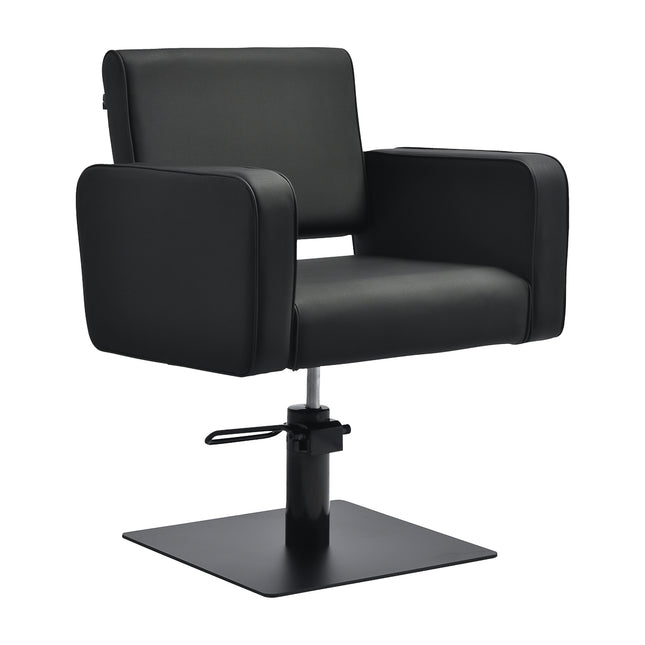 GABBIANO BILBAO hidraulinė kirpyklos kėdė juoda – ergonomiška salone profesionaliam kirpėjui