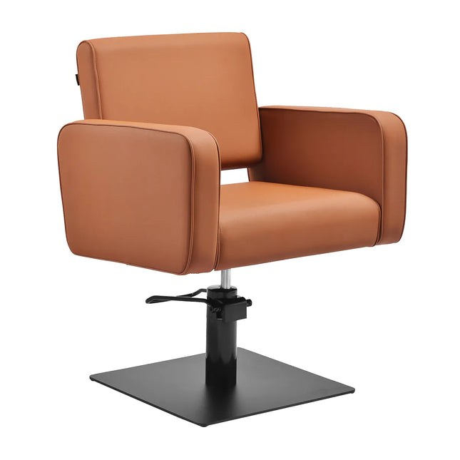 GABBIANO BILBAO kirpyklos kėdė ruda – ergonomiška profesionali kėdė grožio salonams