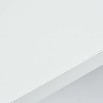 BeautyKit G031 – stilingas baltas manikiūro stalas su geometrine forma nagų meistro darbo vietai