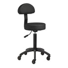 GABBIANO D026 juoda ergonomiška meistro kėdė grožio salonui – profesionali darbo kėdė ilgoms pamainoms