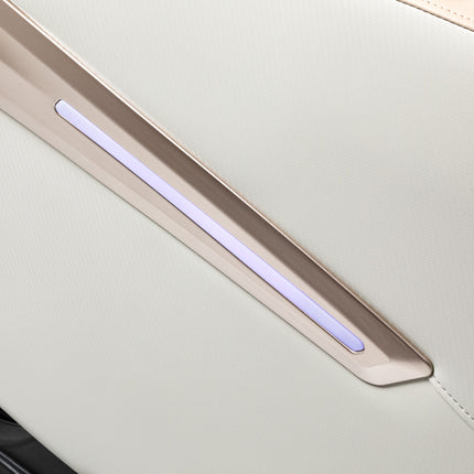 SAKURA Prime 101 masažinis fotelis iš galo – kompaktiškas gylis optimaliam erdvės išnaudojimui kosmetikos kabinete