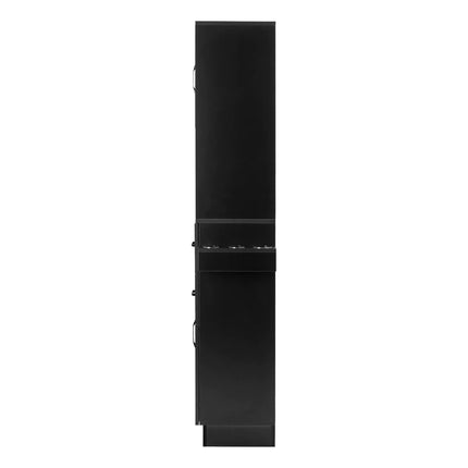 GABBIANO TOTEM BLACK baldas kirpyklai – stabili ir tvarkinga darbo aplinka barberiui