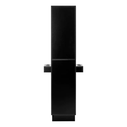 Juodas kirpyklos stendas GABBIANO TOTEM – modernus dizainas profesionaliam salonui