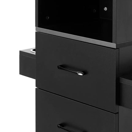 Barberių salono stendas GABBIANO TOTEM BLACK juodas – funkcionalus ir elegantiškas sprendimas