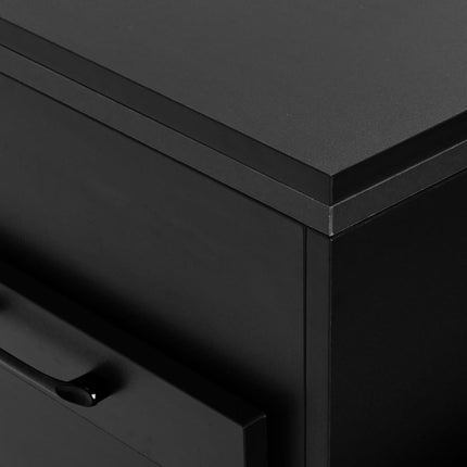 GABBIANO juoda salonų spintelė – ergonomiška kirpėjo darbo vieta