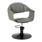 HAIR SYSTEM Halo Noir kirpyklos kėdė pilka hidraulinė – ergonomiška barberių ir kirpėjų kėdė