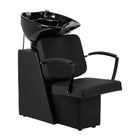 HAIR SYSTEM kirpyklos plautuvė EDGE NOIR juoda – ergonomiška salone naudojama plaukų plovimo plautuvė