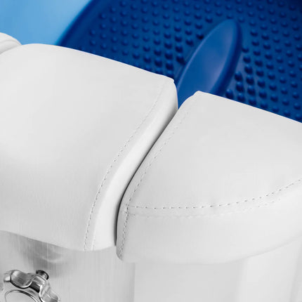 AZZURRO baltas pedikiūro vežimėlis su vonele – ergonomiška įranga kosmetologams