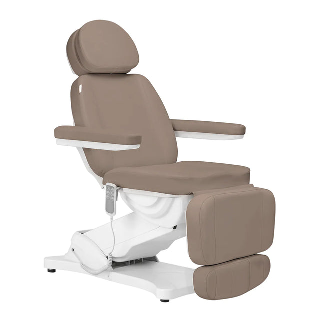 Elektrinis kosmetologinis gultas SILLON CLASSIC 3 variklių rudos spalvos profesionaliam salonui