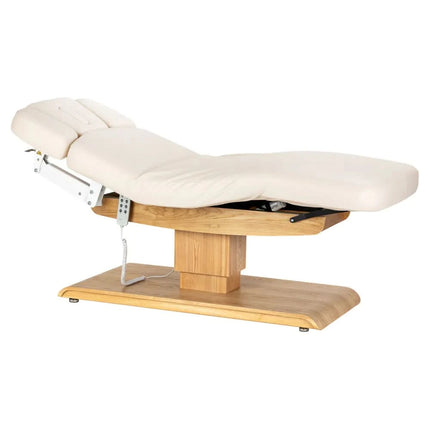 SILLON Relax SPA elektrinis masažo gultas 3 variklių smėlio spalvos su rudu pagrindu SPA salonui