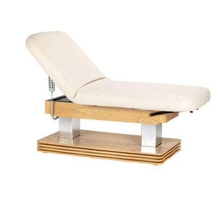 SILLON Comfort SPA masažo gultas smėlio spalvos – elektrinis reguliavimas profesionaliems masažo salonams