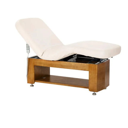 SILLON masažo gultas SPA kabinete – smėlio spalvos elektrinis gultas masažo salonui