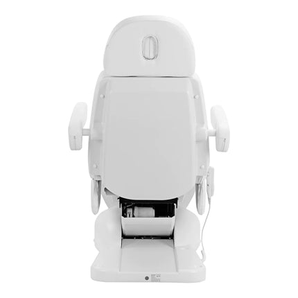 Profesionalus elektrinis gultas AZZURRO LUX baltos spalvos – idealus veido ir kūno procedūroms salone