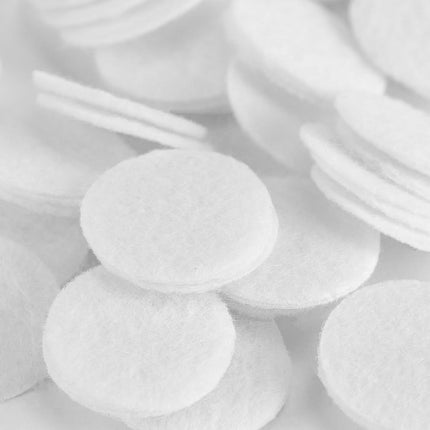 Medvilniniai filtrai mikrodermabrazijos aparatui – sulaiko odos daleles, saugo siurbiamąją sistemą, 40 vnt.