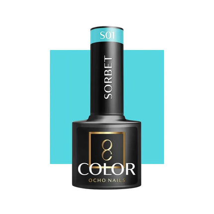 OCHO NAILS hibridinis nagų lakas Sorbet S01 5g – profesionalus pastelinės serijos atspalvis salonams
