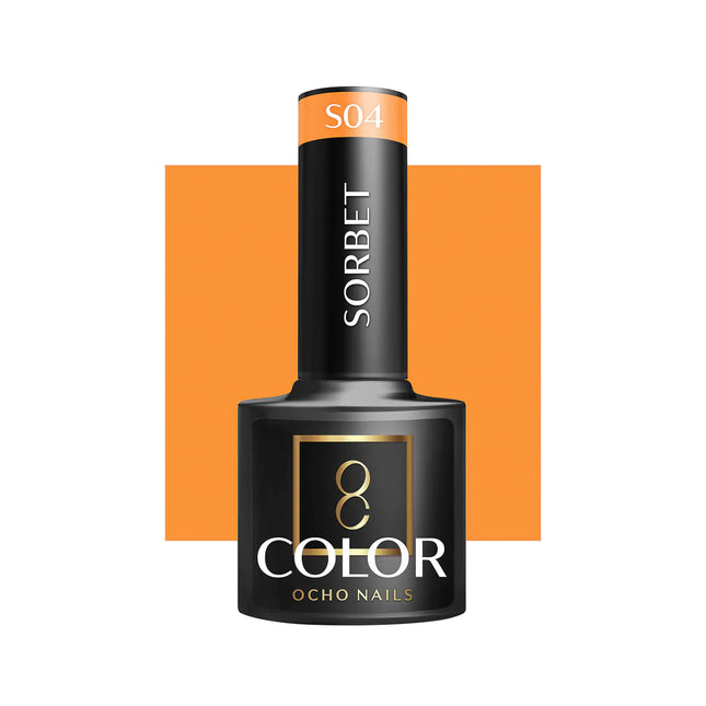 OCHO NAILS hibridinis nagų lakas SORBET S04 5g – pastelinės rožinės spalvos manikiūro lakas profesionaliam naudojimui