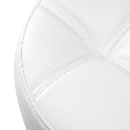 BeautyKit kirpyklos baldai – GABBIANO D054G kėdė iš priekio, elegantiška balta-auksinė dizaino kombinacija
