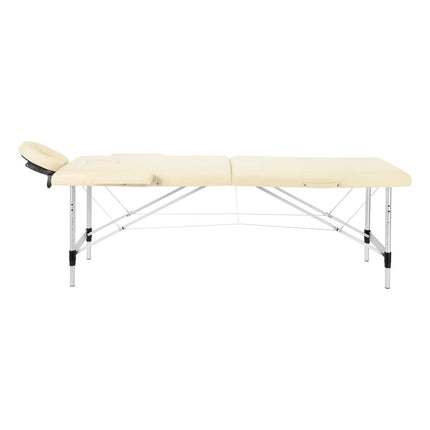 Balance stół składany do masażu aluminiowy 2 segmentowe cream