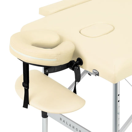 Balance stół składany do masażu aluminiowy 2 segmentowe cream