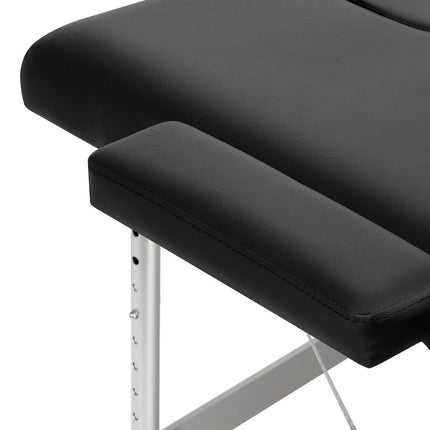 Balance stół składany do masażu aluminiowy 2 segmenty czarny