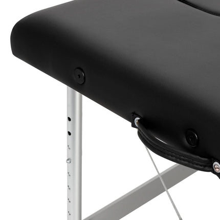 Balance stół składany do masażu aluminiowy 2 segmenty czarny
