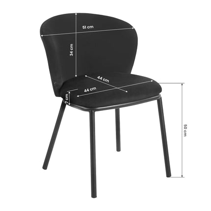 4RICO kėdė Linea, juoda