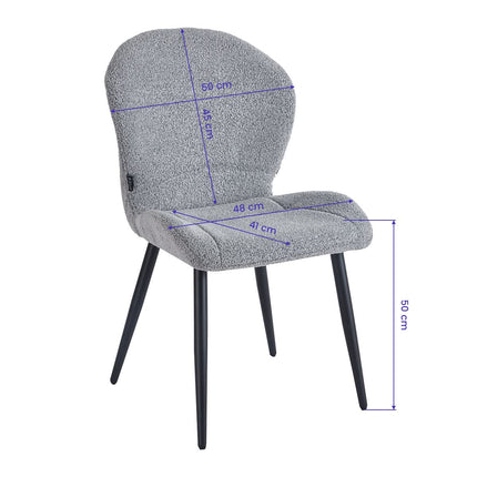 4RICO kėdė Lucente, pilka
