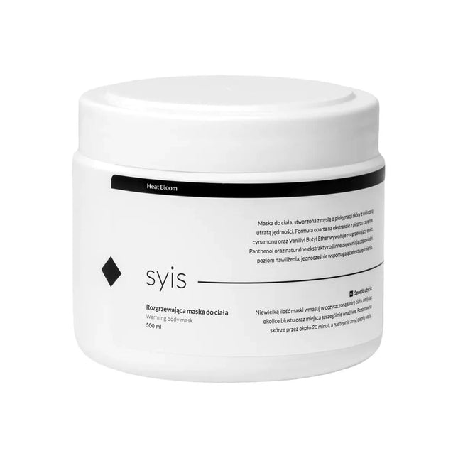 SYIS Heat Bloom šildanti kūno kaukė 500 ml – profesionali kosmetika stangrinimui ir drėkinimui