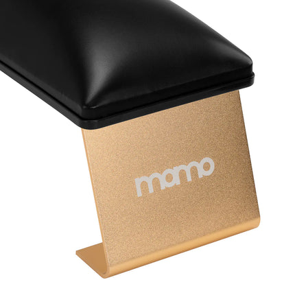 MOMO 7-M juodas porankis manikiūrui – ergonomiška atrama klientės rankai grožio salone