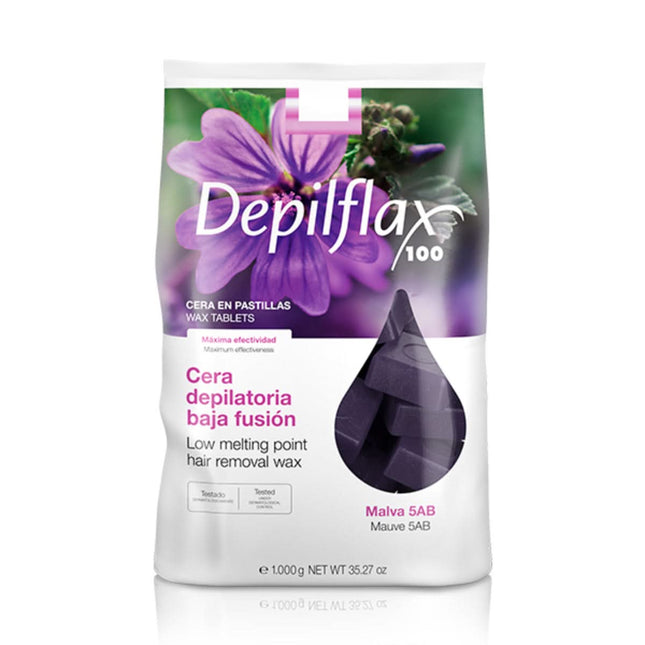 Karstais epilācijas vasks DEPILFLAX Malva 5AB, 1000 g