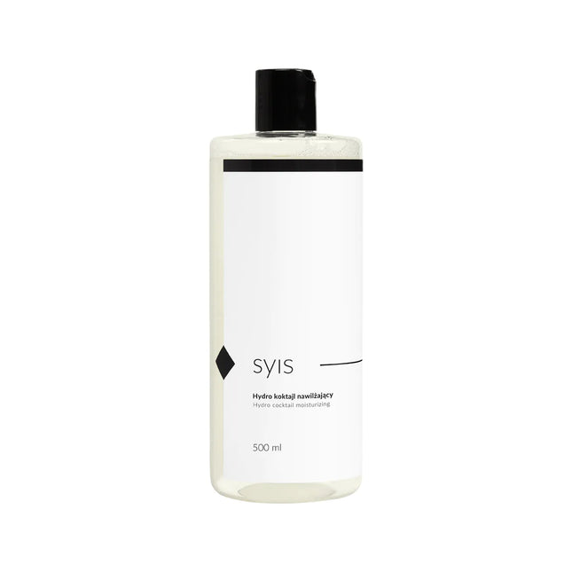 SYIS HYDRO drėkinamasis kokteilis 500 ml – intensyvus odos drėkinimas su hialurono rūgštimi profesionalioms kosmetologų proce