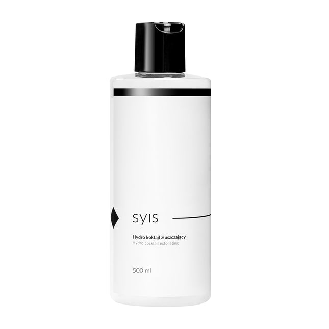 SYIS hidro eksfoliacinis kokteilius vandenilio valymui 500 ml – AHA formulė su glikolio ir pieno rūgštimis salonams
