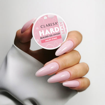 CLARESA HARD&EASY 12g – tvirtas statybinis gelis nagų formavimui ir ilgalaikiam pedikiūrui