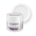 Claresa Hard&Easy statybinis gelis nagams Milky White 12g – profesionalus kietas UV gelis nagų technikiams