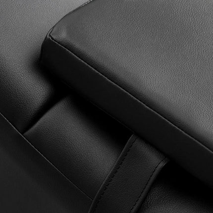 SILLON Alba procedūrinė kėdė iš šono – tvirtas auksinis pagrindas ir juoda odos imitacija