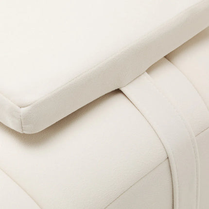 SILLON Umbra baltas veliūro krėslas blakstienų stilizavimui — baldai grožio salonui