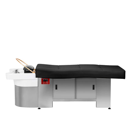 GABBIANO Head Spa 017B juoda gulima plautuvė salonams su ergonomišku kaklo atrama