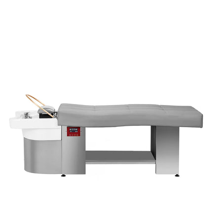 GABBIANO Head Spa 017 gulima plautuvė salonams – ergonomiška pilka konstrukcija klientų komfortui