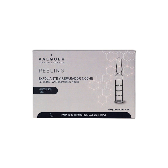 Valquer Laboratorios veido pilingo ampulės 5×2 ml – profesionalus odos atnaujinimas salonams